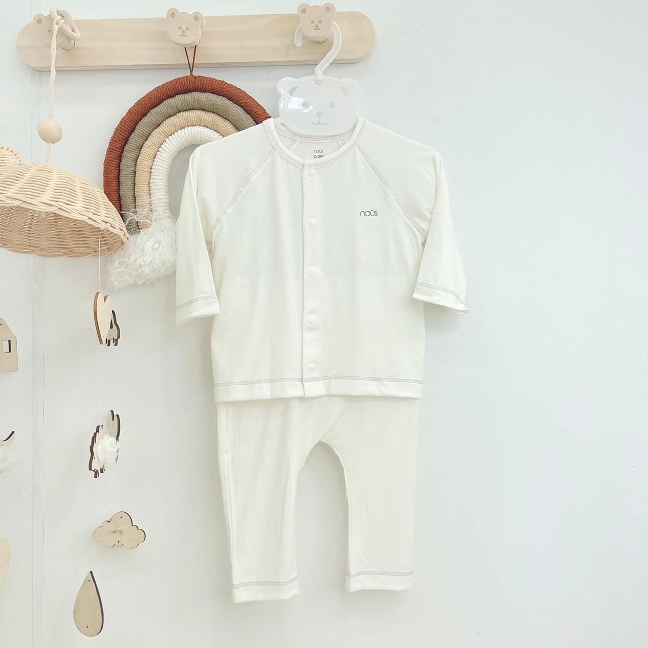 [HCM]Bộ cài thẳng dài Nous petit trơn - Quần áo trẻ em