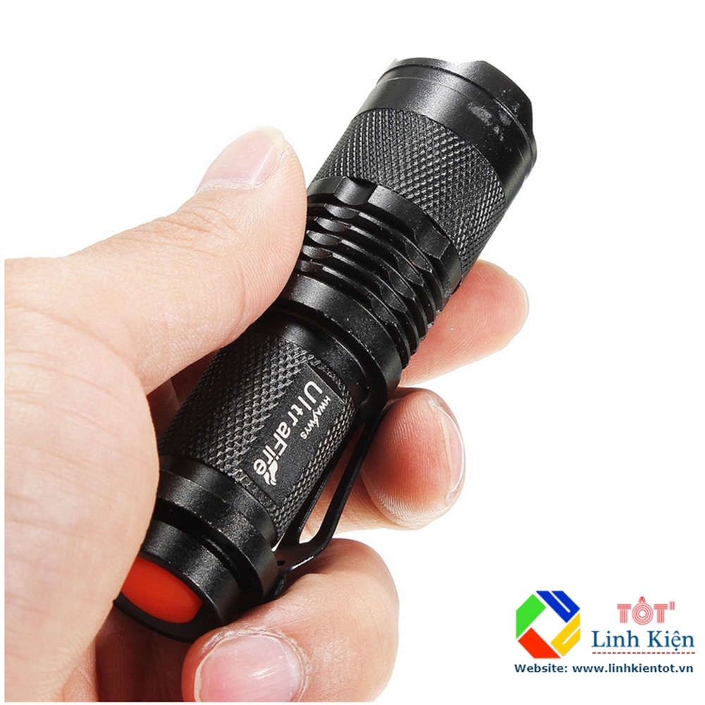 [Siêu sáng] Đèn pin XML-T6 siêu sáng, loại tốt, chống nước dùng pin 18650