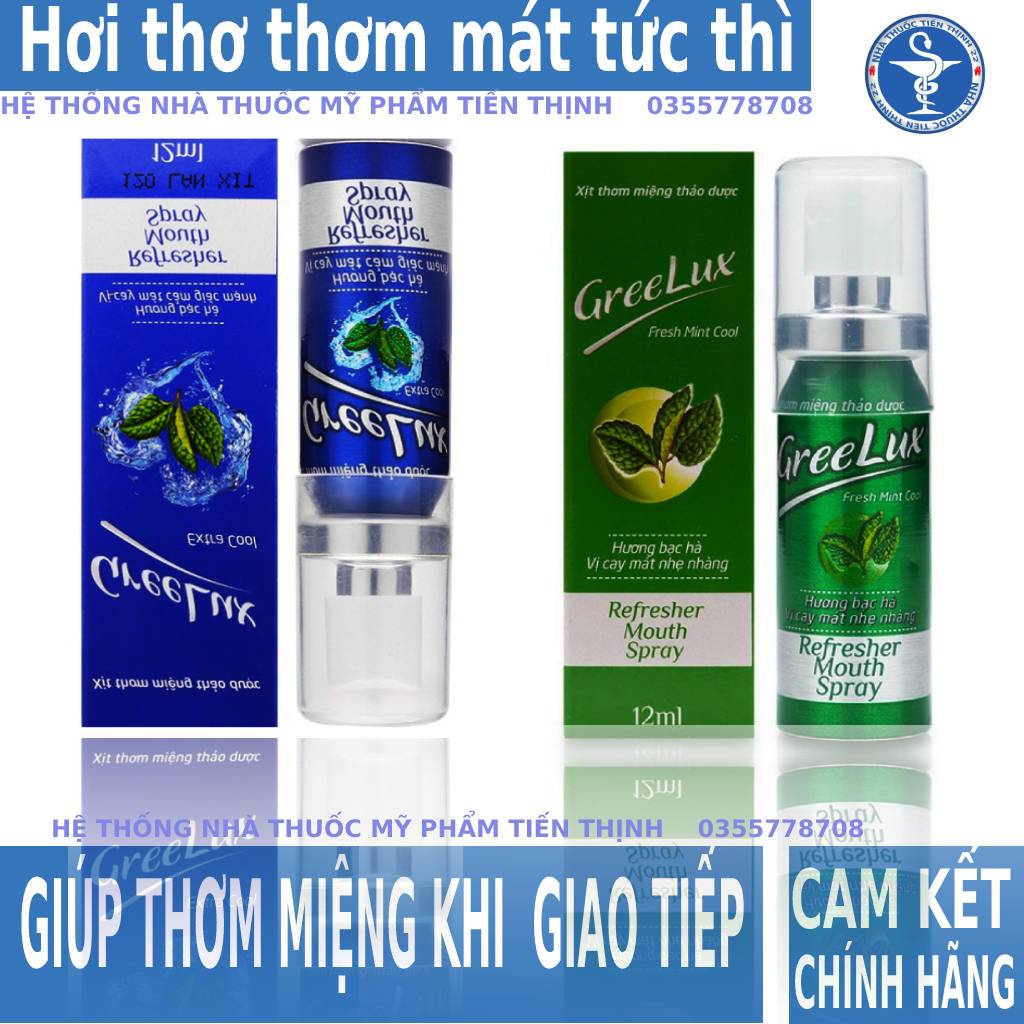Xịt Thơm Miệng Thảo Dược Greelux Fresh Mint Cool