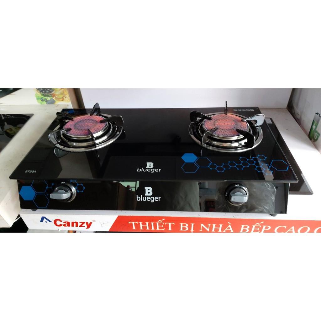 Bếp gas dương hồng ngoại blueger b72ga tặng kèm bộ van dây-quang vinh