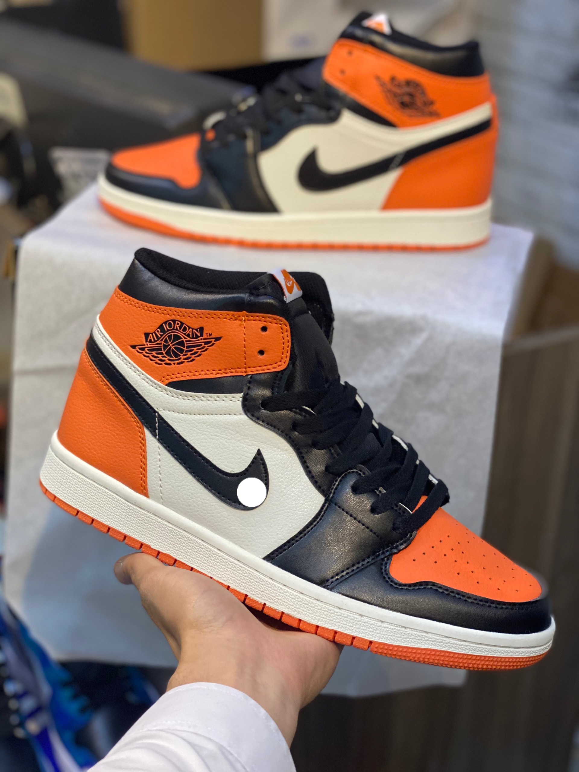 Giày thể thao sneaker JD Orange cao cổ siêu nét