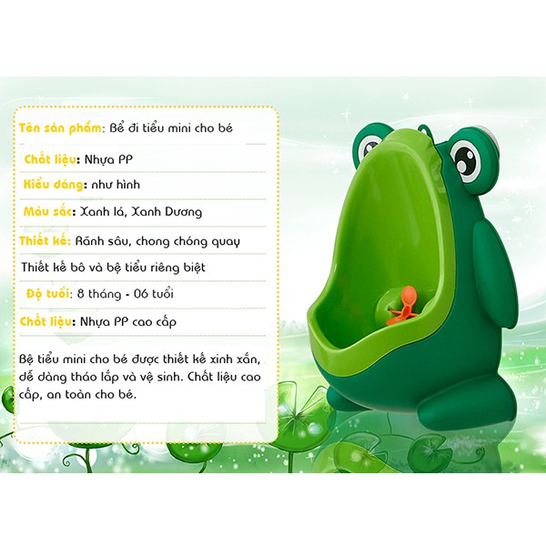 Bô đi vệ sinh cho bé trai, Bô ếch gắn tường cho bé trai đi vệ sinh tiện lợi cho bé giúp bé thoải mái đi ngoài ở trong nhà mà không phải ra ngoài phù hợp dáng người cho bé