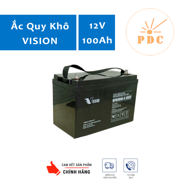 Ắc quy Vision 12V 100Ah 6FM100E-X - (PDC-TECH)