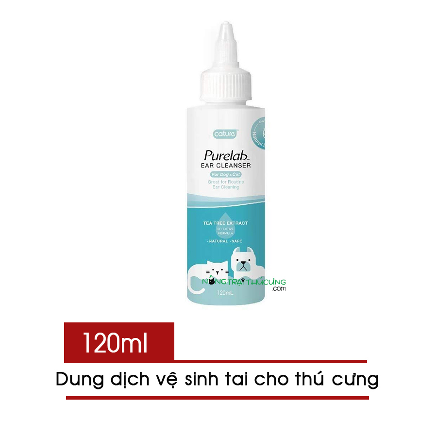 Dung Dịch Vệ Sinh Tai/ Mắt Cho Chó Mèo Cature Purelab 120ml - [Nông Trại Thú Cưng]