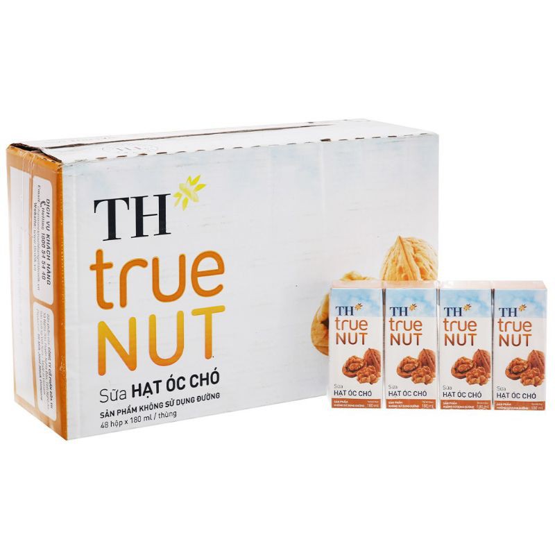 Lốc sữa hạt TH true Nut Óc Chó 180ml × 4 hộp