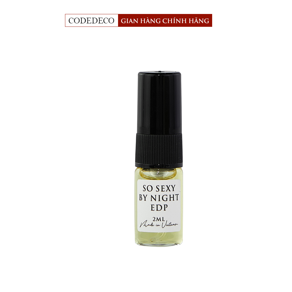 Tinh dầu nước hoa codedeco so sexy by night vial 2ml gợi cảm, ngọt ngào