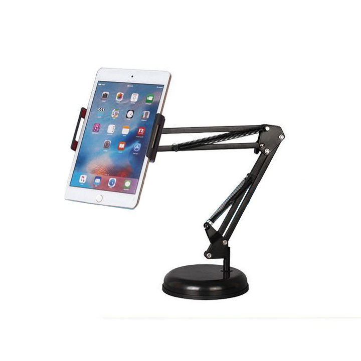 [HCM]Giá Đỡ Kẹp Điện Thoại Ipad Vocal Stents Đế Tròn Để Bàn T19T3 chất liệu hợp kim bền bỉ và chắc chắn trang bị lò xo và các khớp xoay 360 độ vừa cho mọi thiết bị từ 4.0 - 10.5 inch màu đen