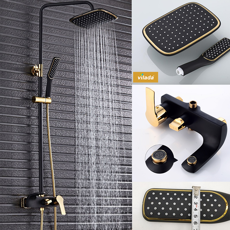 Bộ sen cây tắm đứng nóng lạnh cao cấp vilada nhập khẩu chính hãng - chất liệu đồng sơn tĩnh điện
