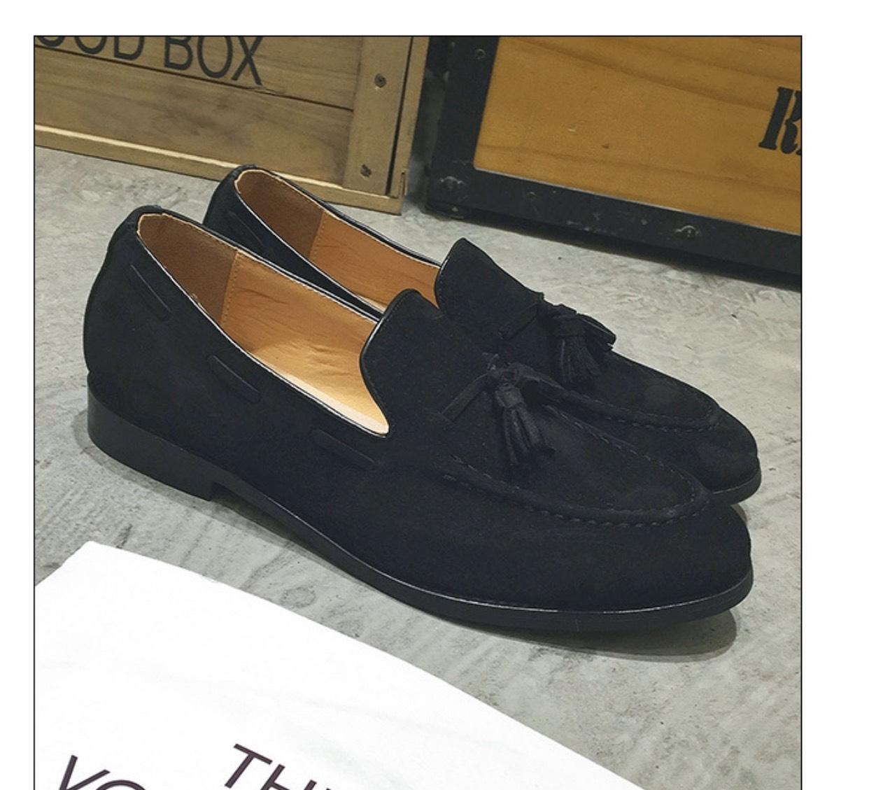 (GÍA SẬP SÀN) Giày Lười Nam Da Lộn Dây Chuông Lịch Lãm