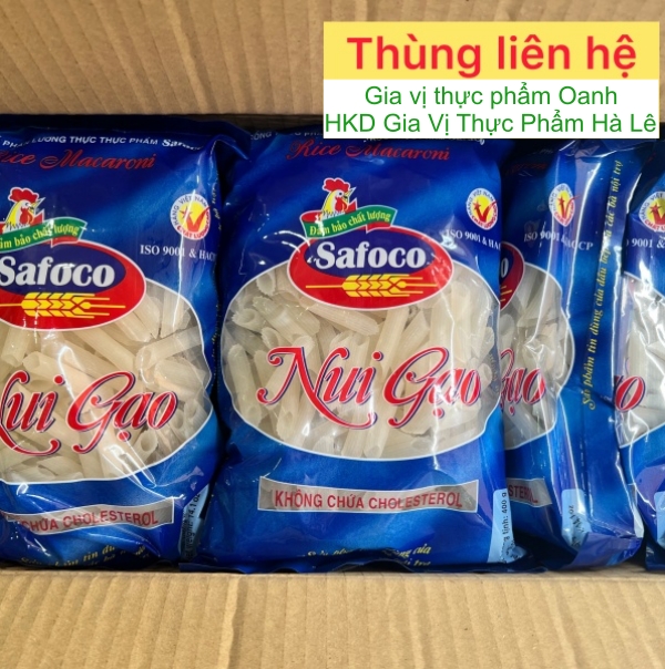 (400gr) Nui gạo ống xéo Safoco