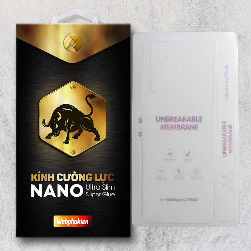 Miếng dán dẻo PPF cho Samsung Galaxy Z Fold 2 Full hiệu Webphukien trong suốt - Mặt sau