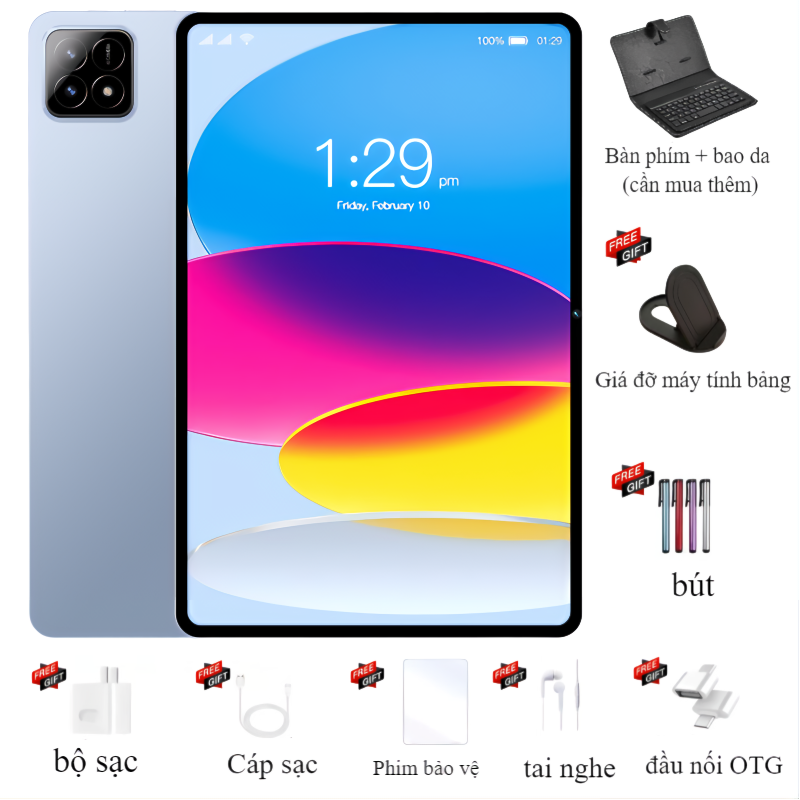 [Buy 1 get 6] newest model 6spro tab 2025 inch full HD screen memory 16GB + 10.8 GB Battery capacity 512 mAh Android 15000 support 2 sim free shipping enjoy 5G WiFi, enjoy Internet at anytime, anywhere with cod - 2