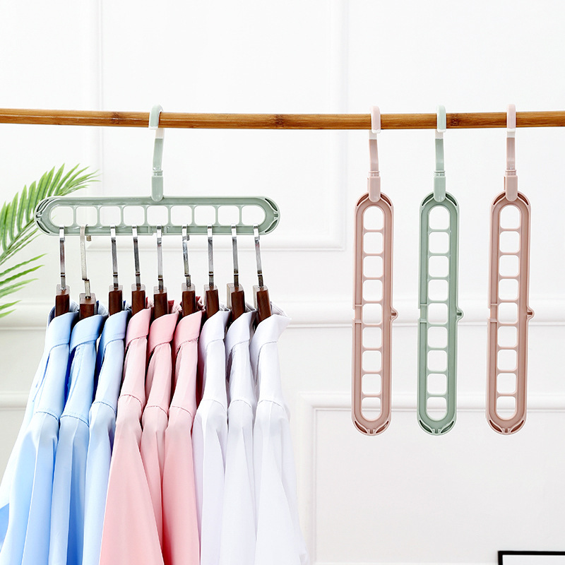 [Rẻ - Tiện lợi] Móc Treo Quần Áo Đa Năng 9 Lỗ GD04, tiết kiệm không gian và diện tích sử dụng, gỡ bỏ gánh nặng tủ quần áo chật chội