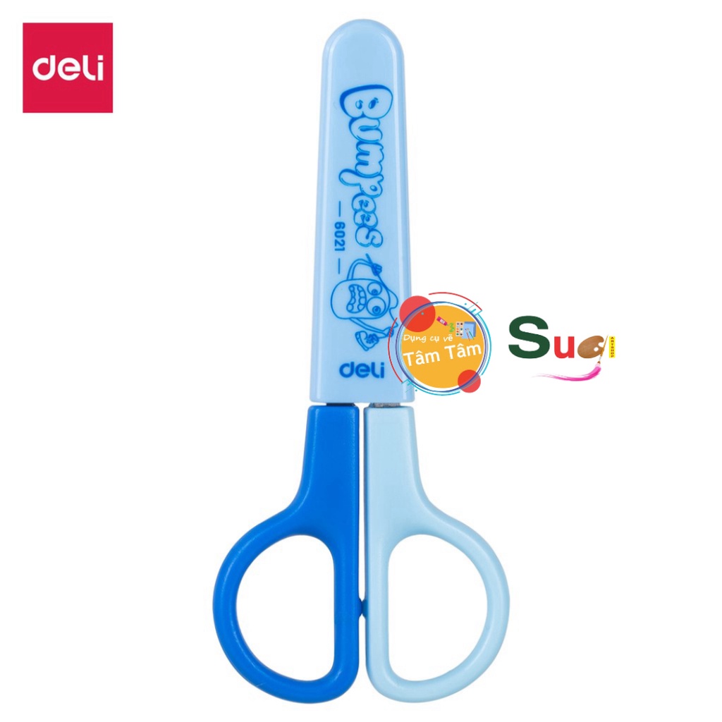 Kéo học sinh 121mm Deli - Hồng / Xanh - 1 chiếc - 6021