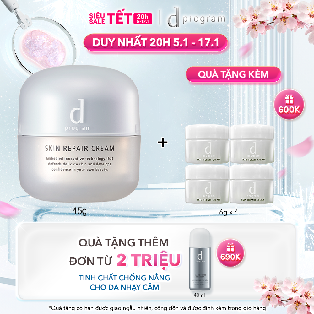 Kem dưỡng phục hồi da d program skin repair cream 45g (#2)