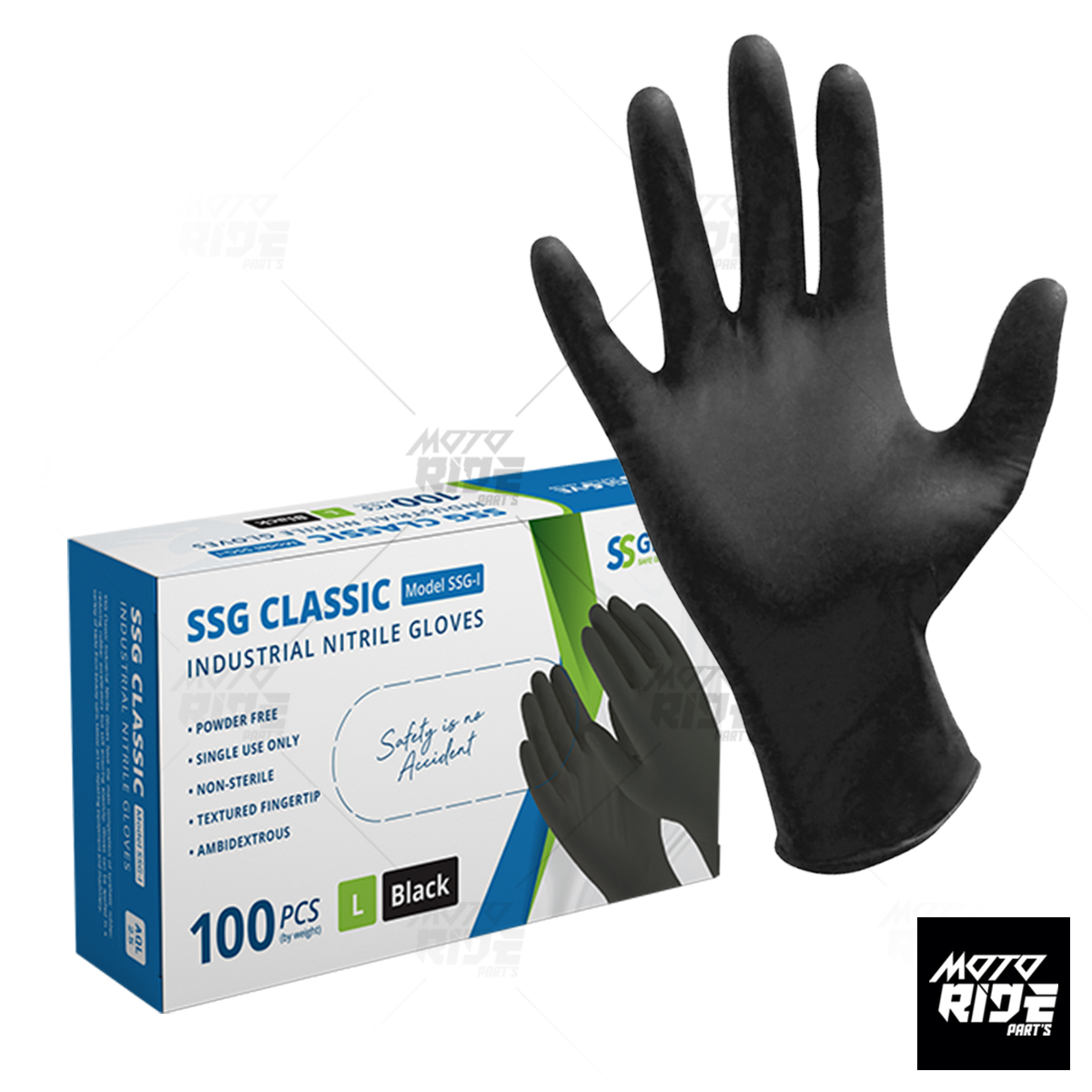 Găng tay cao su đen ssglove kuso găng rửa xe, găng xăm, bao tay cao su 100 cái