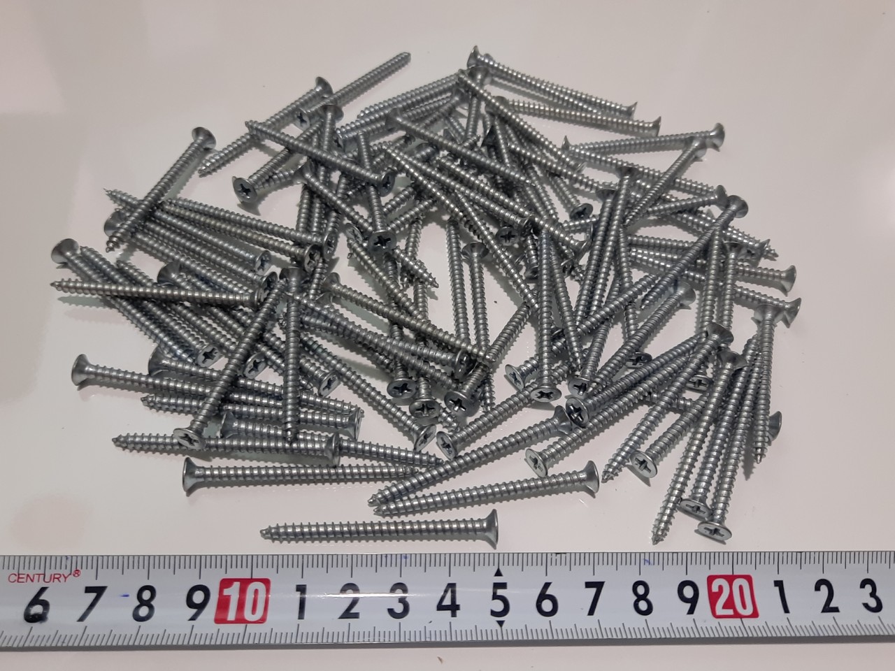 Gói 100 ốc vít trắng loại dài 5cm dùng bắt gỗ, tắc kê, thạch cao ..vv..vv