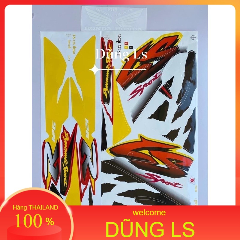 Tem dán xe ls trắng, tem ls 125 đời 2001 thailand