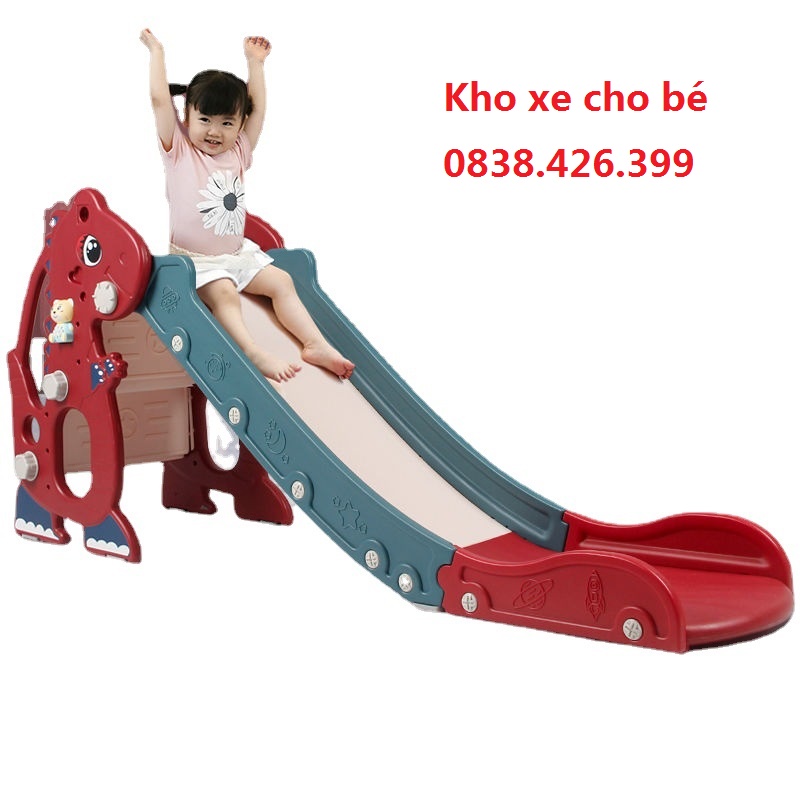 Bộ Cầu trượt Khủng Long có nhạc cho bé loại dài dầy cho bé