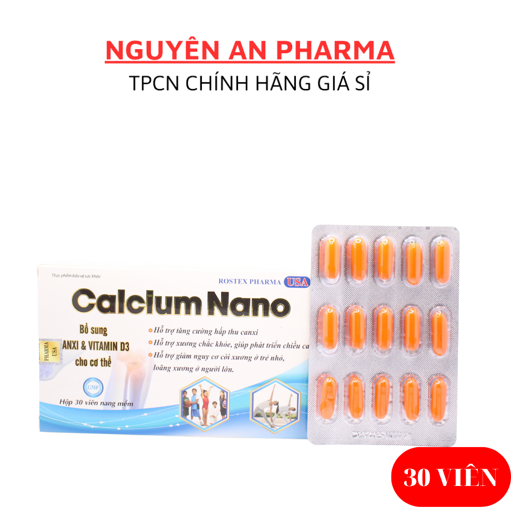 Viên uống CALCIUM NANO + D3 giúp bổ sung canxi, hỗ trợ phát triển chiều cao