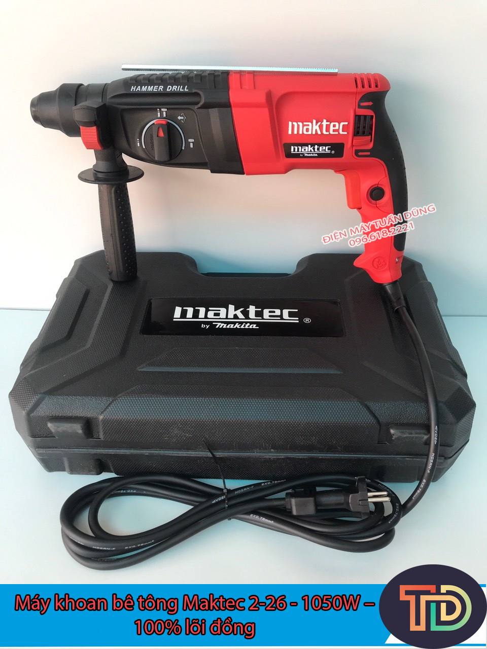 Máy khoan bê tông 1050W - Maktec 2-26 - 100% dây đồng, Madein Japan