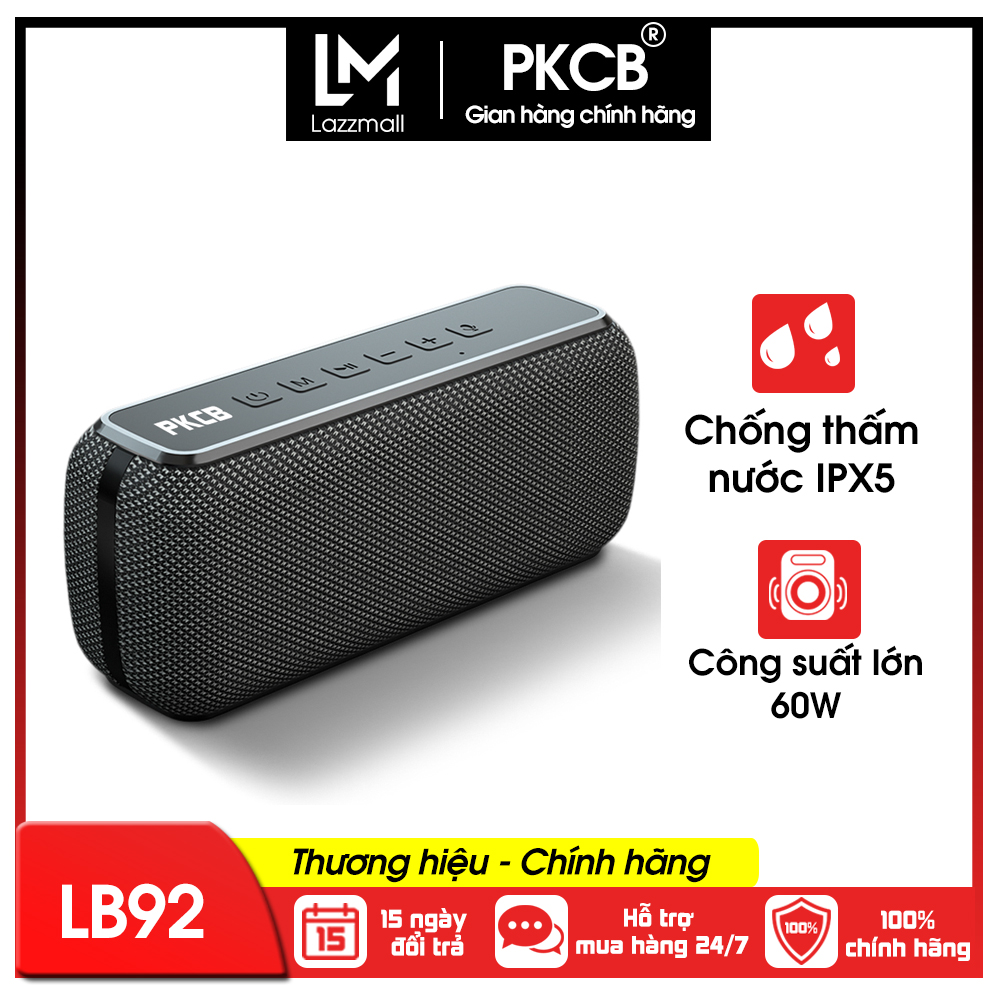 Loa bluetooth ngoài trời di động không dây công suất lớn 60W loa siêu trầm âm lượng cao PKCB - Hãng chính hãng