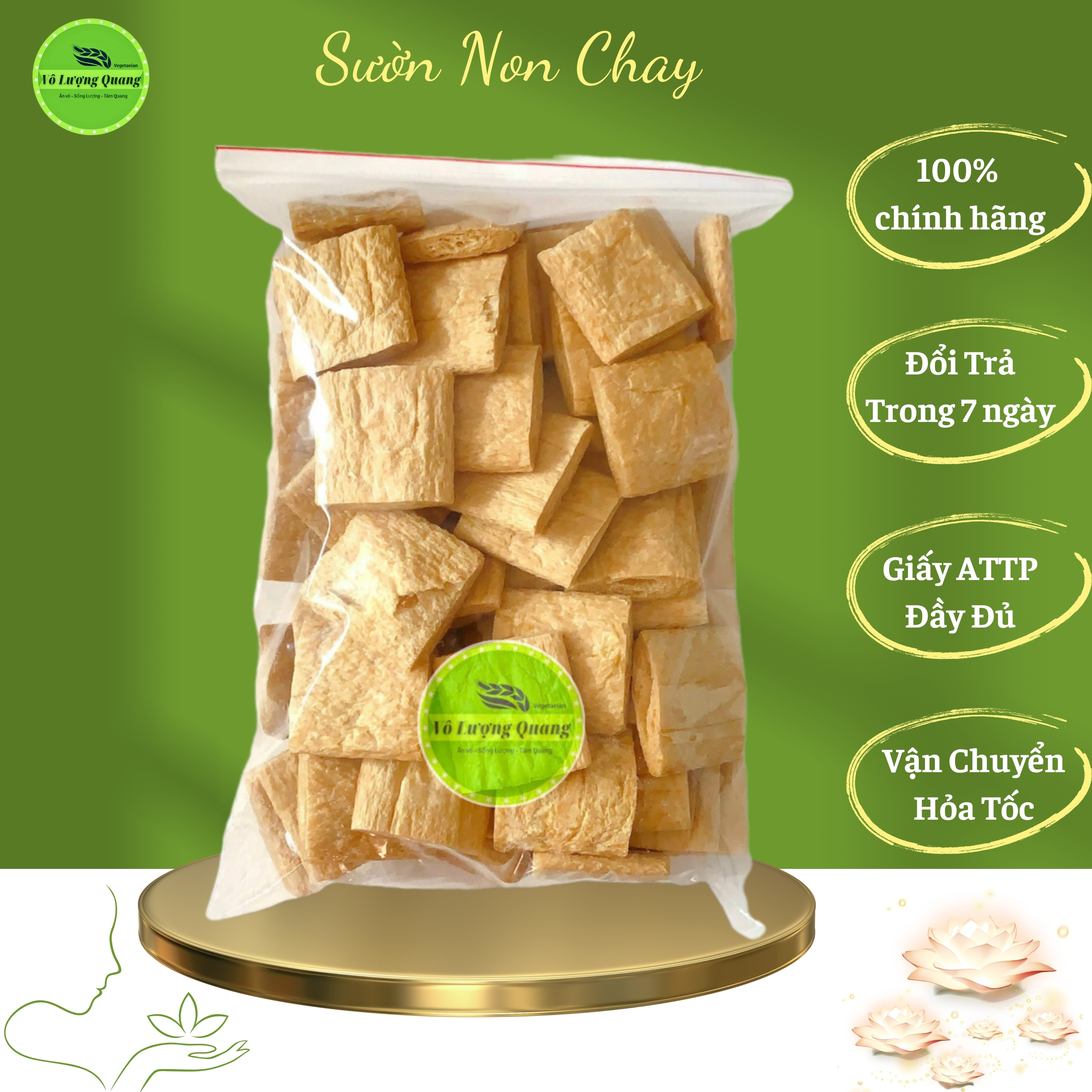 1kg Sườn Non chay (SƯỜN DÀY)/ Vô Lượng Quang cao cấp công nghệ Nhật Bản sản xuất tại Việt Nam