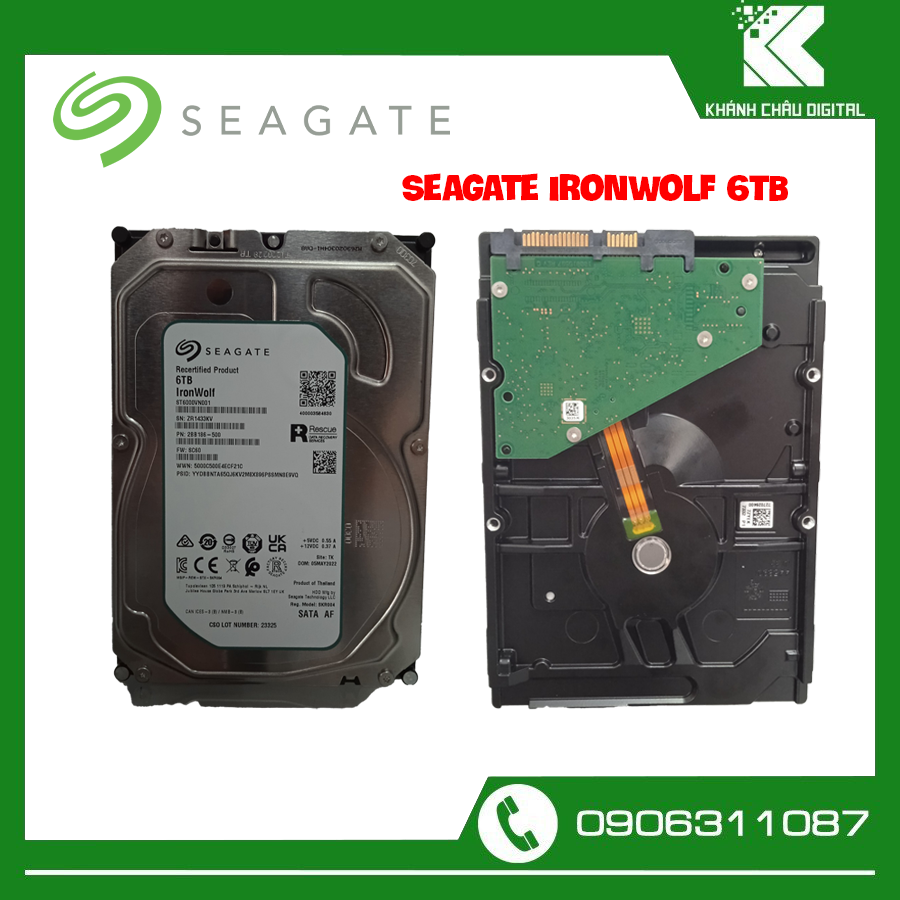 Seagate ironwolf 6tb sata 3.5" used >>
