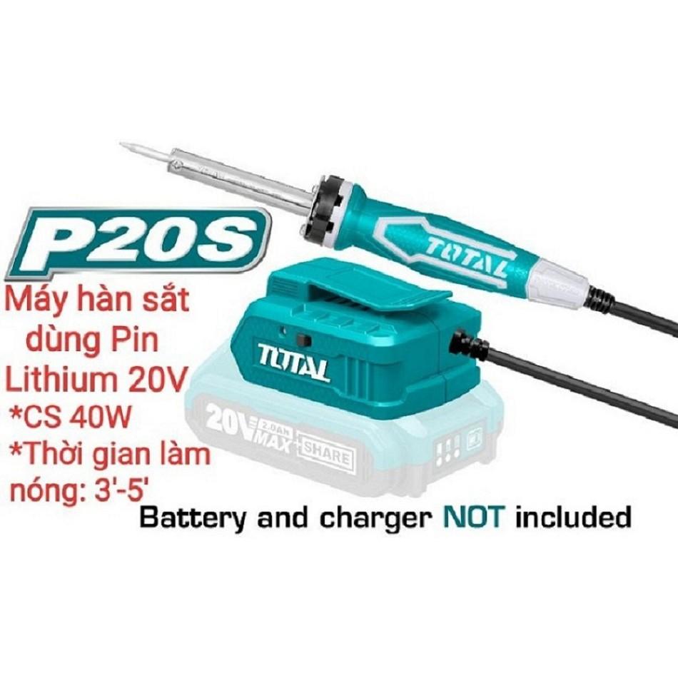 Mỏ hàn chì dùng pin lithium 20v tsili2001
