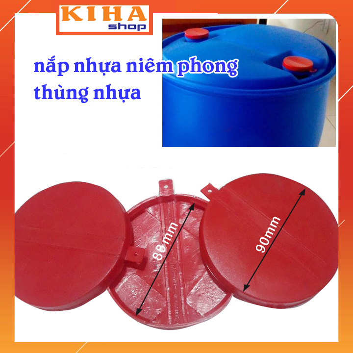 Nắp chụp nhựa niêm phong thùng phuy 200 lít KiHa shop niêm phong thùng hóa chất, dung môi
