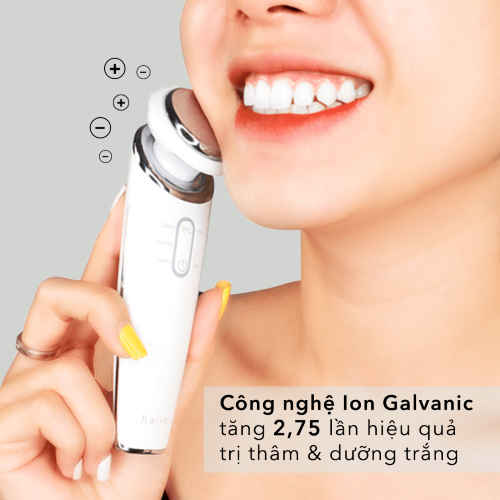 máy đẩy tinh chất dưỡng trắng halio ion cleansing & moisturizing beauty device - trắng 5