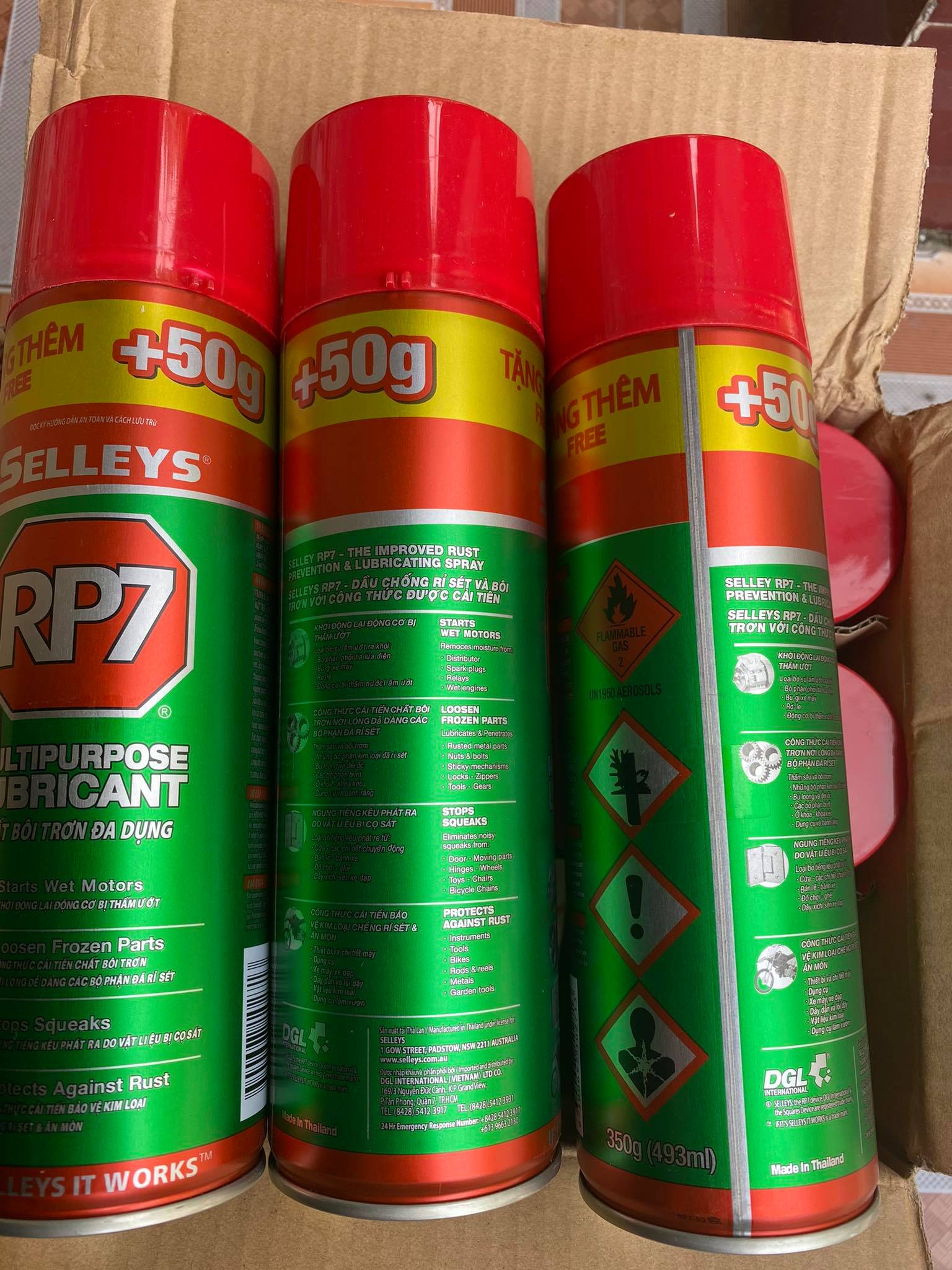 SỈ = LẺ COM BO 5  BÌNH XỊT,CHAI XỊT (LỌ) RP7 XỊT CHỐNG RỈ SÉT 350g