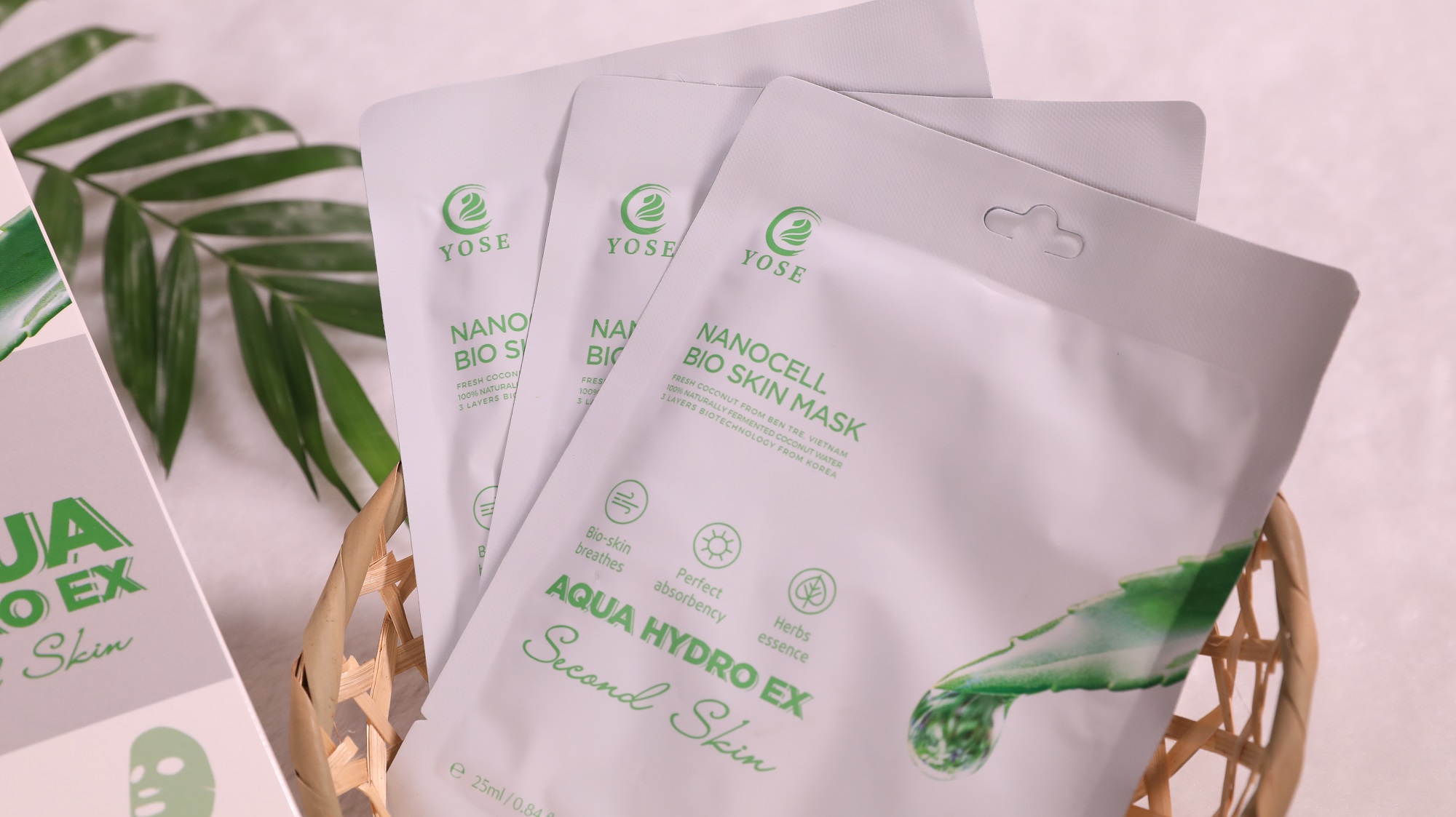 Yose - mặt nạ da sinh học aqua hydro ex second skin - ha siêu cấp nước