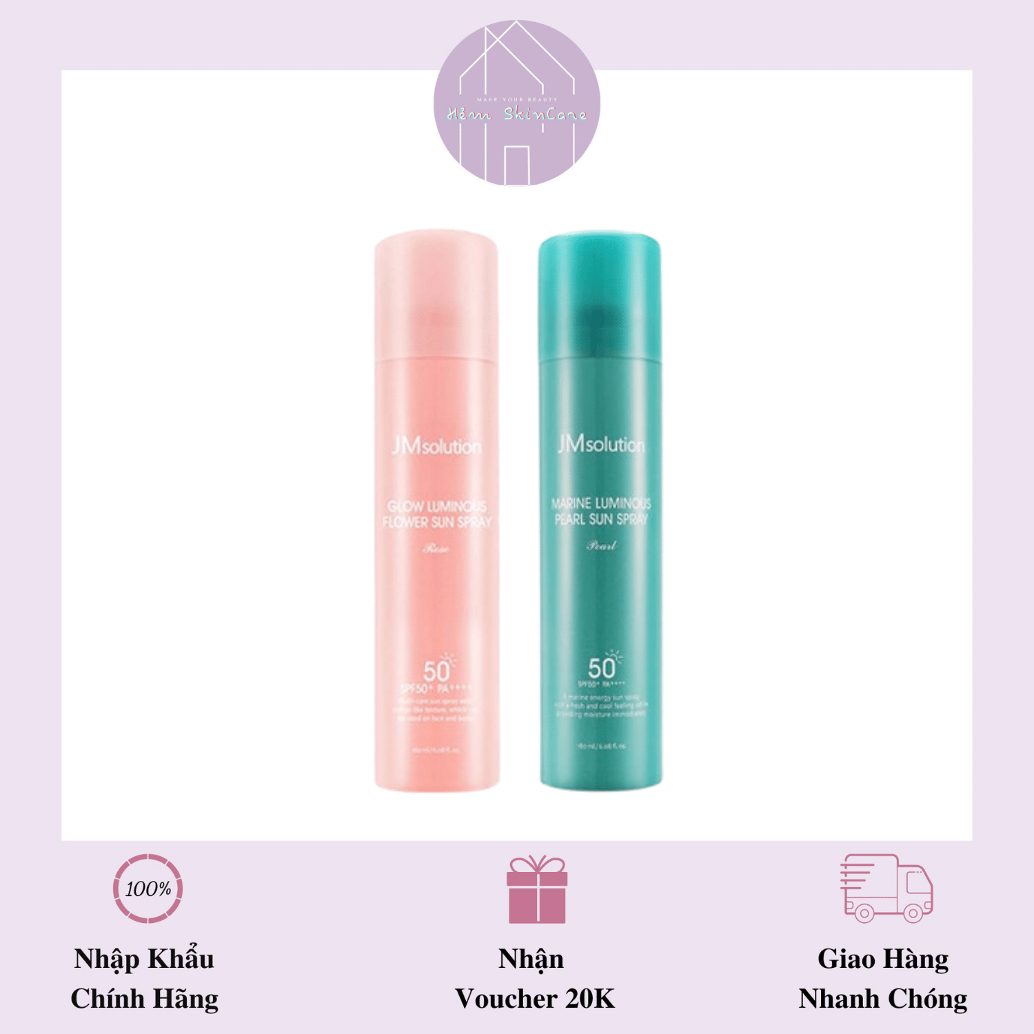 Jmsolution sun spray - xịt chống nắng toàn thân spf50/pa++++ 180ml