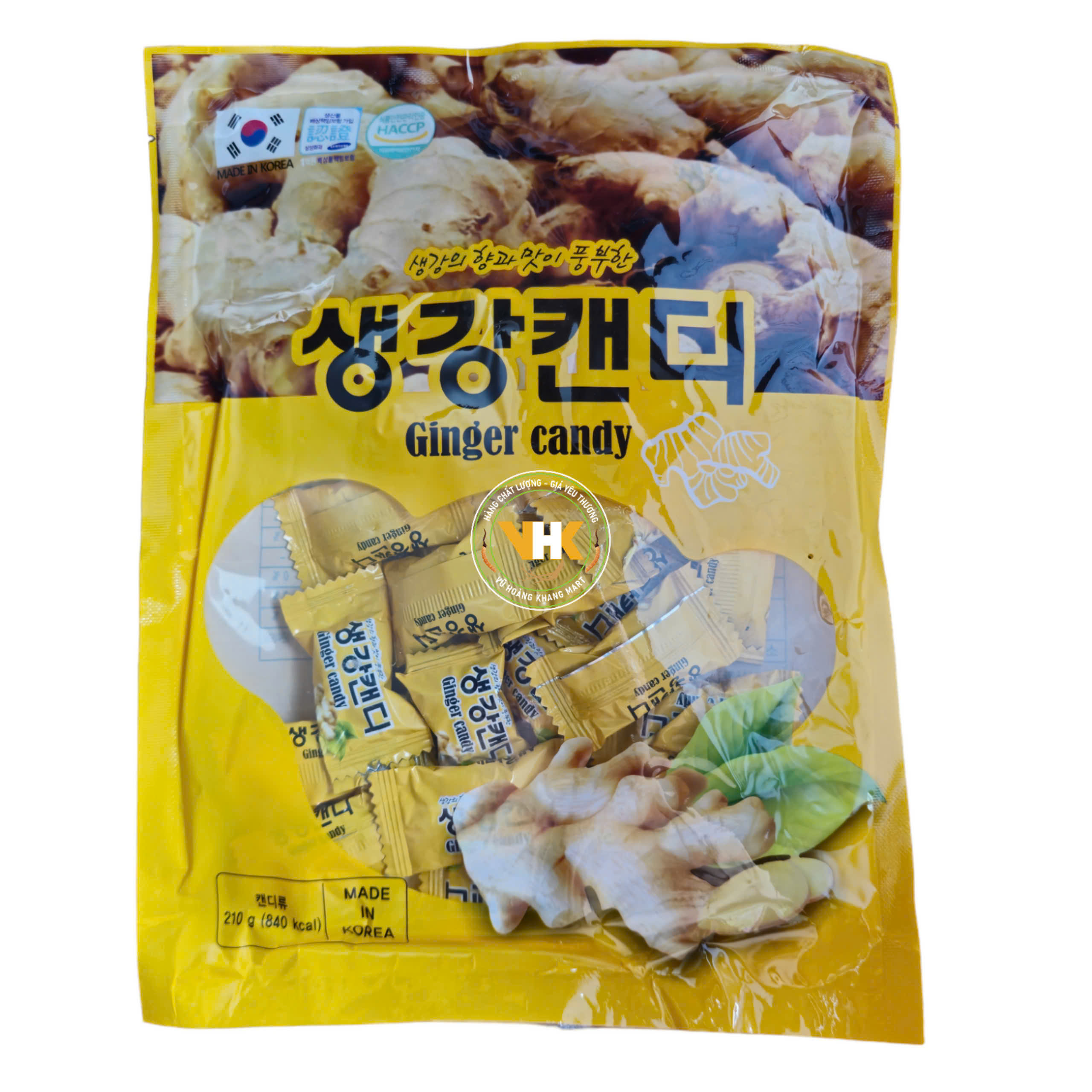 Kẹo gừng cứng cao cấp hàn quốc 210gr