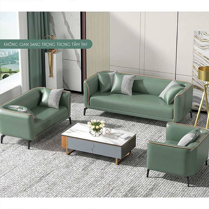 Ghế sofa phòng khách, ghế sofa nệm cao su rộng phủ bì 1m82
