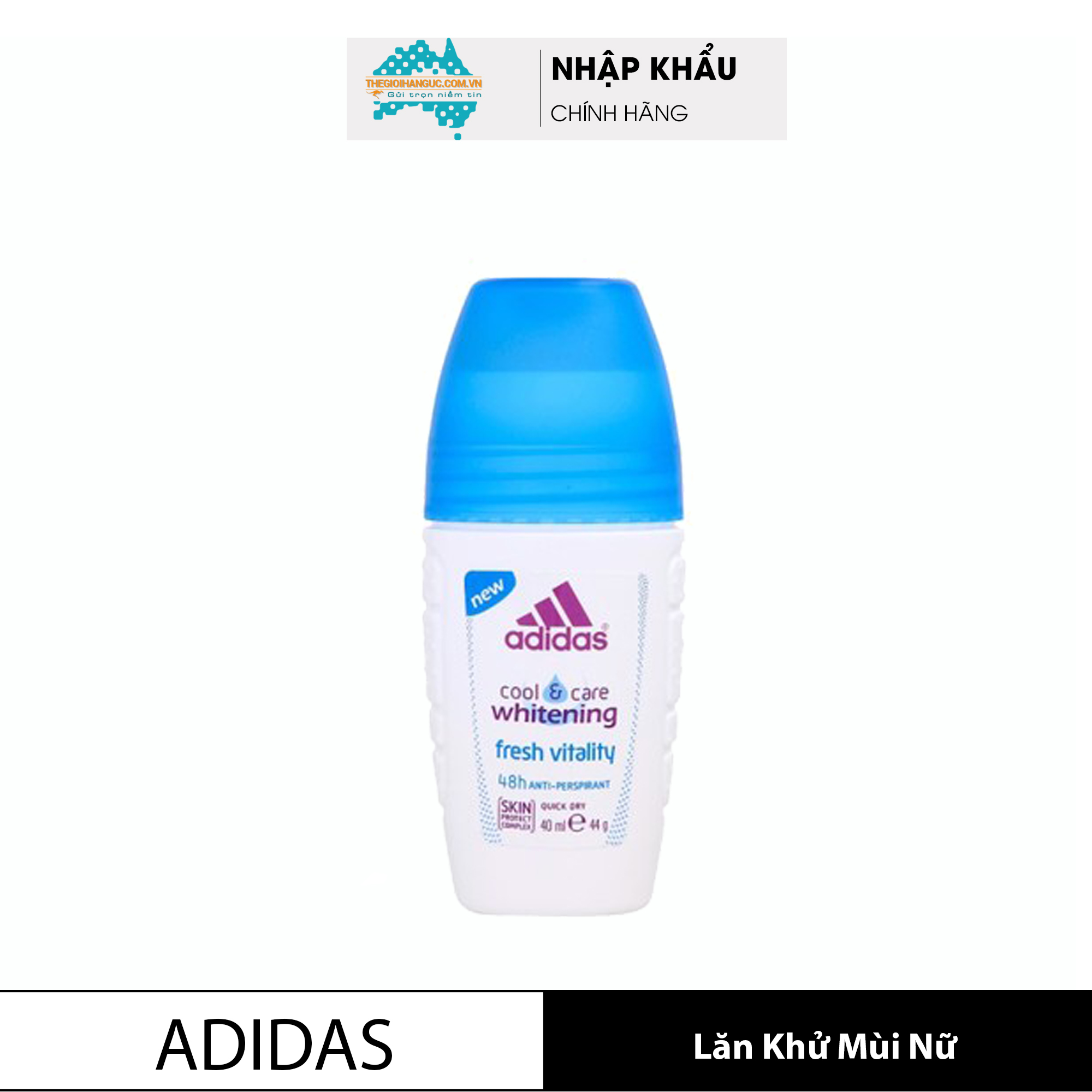 Lăn khử mùi nữ ngăn mồ hôi adidas fresh white 40ml