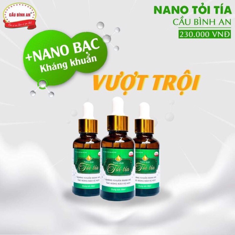 Tinh dầu tỏi tía nano bạc kháng khuẩn cầu bình an