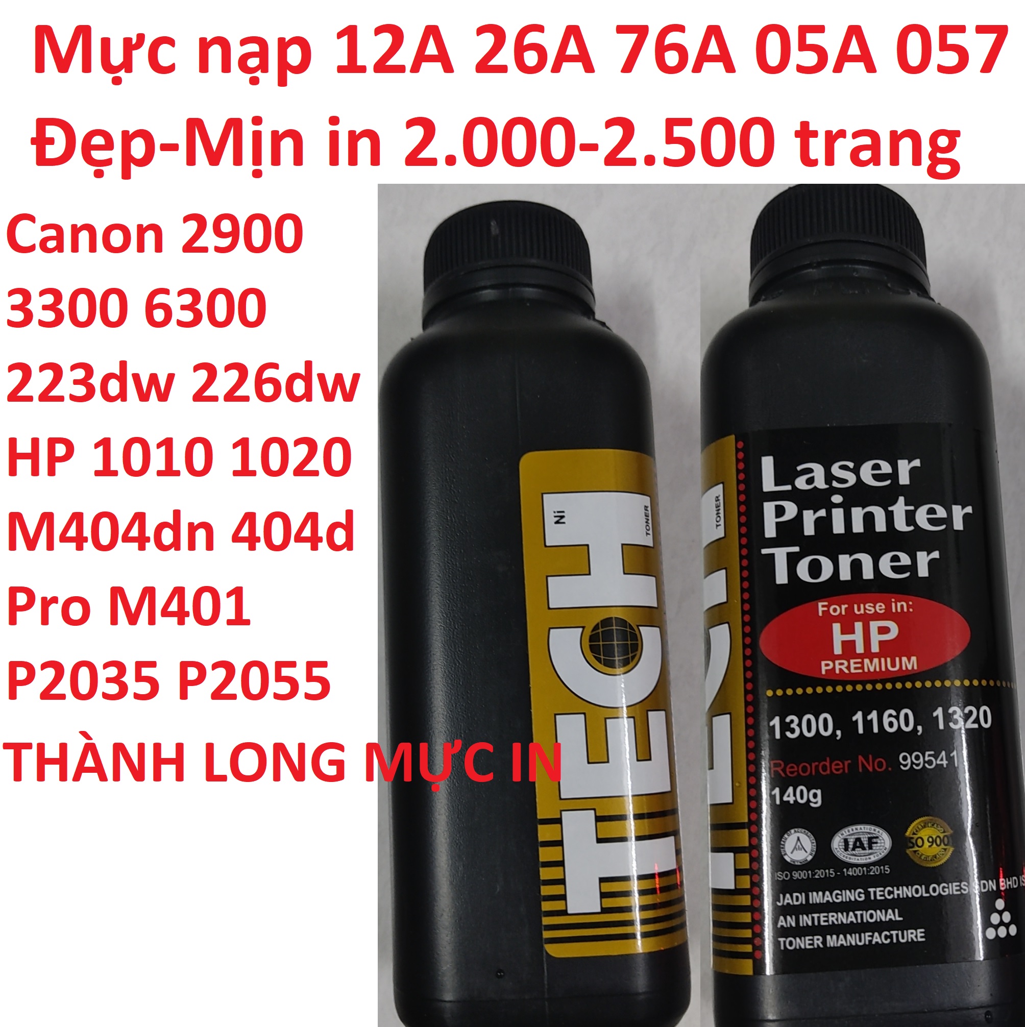 Mực nạp 12A 26A 76A 87A 05A 49A 80A 53A Canon 2900 312DN 223DW 226DW MF445DW 251DW 252DW 3000 3300 6300 CRG 303/319/308/315 HP 1010 1020 2035 2055 1320 402D 402DN