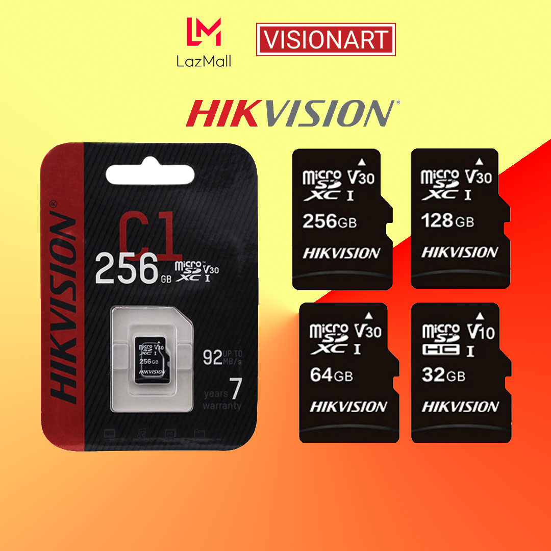 Thẻ nhớ Hikvision C1 256GB 128GB 64GB 32GB 16GB tốc độ cao Thẻ nhớ camera thẻ nhớ điện thoại Vision Art