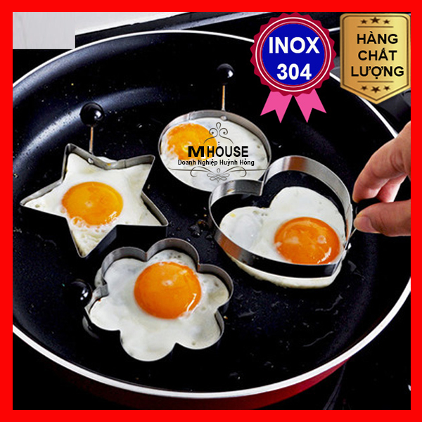 Combo 3 Khuôn Chiên Trứng Khuôn Bánh Khuôn Ép Cơm Nắm BenTo Khuôn Rau Câu Khuôn Làm Kem