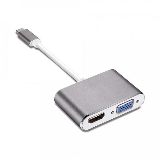 Dây chuyển đổi usb type c sang hdmi và vga cáp chuyển đổi usb type c sang vga usb3.0 type c