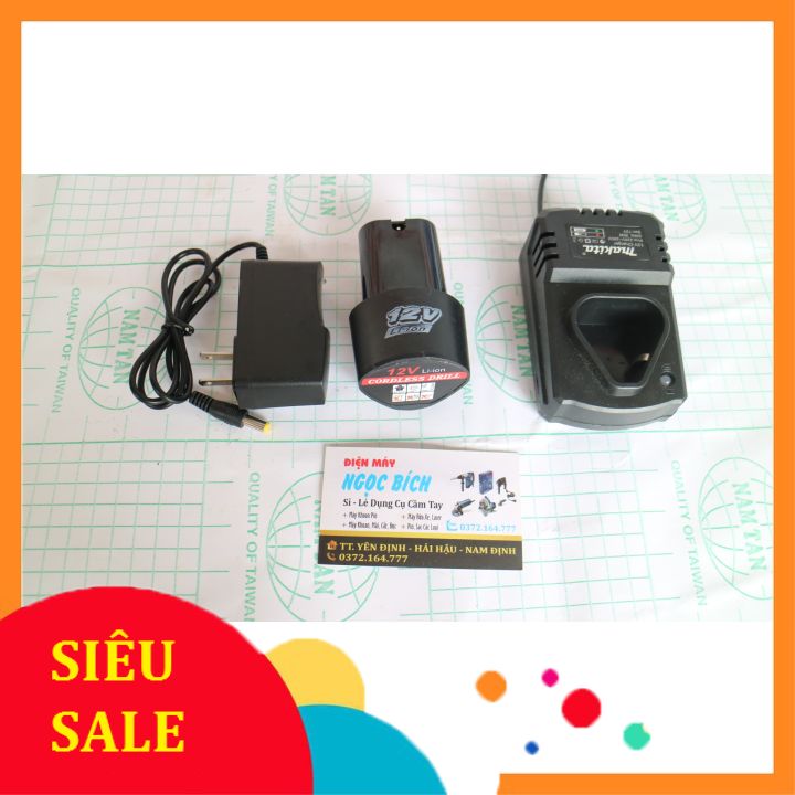 Sạc và pin máy khoan pin 12v