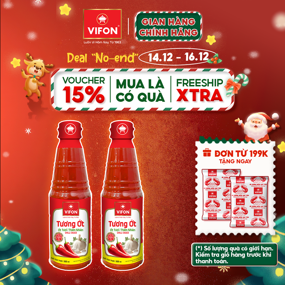   VOUCHER 15%  Combo 2 Chai Tương ớt VIFON 500ml  chai 