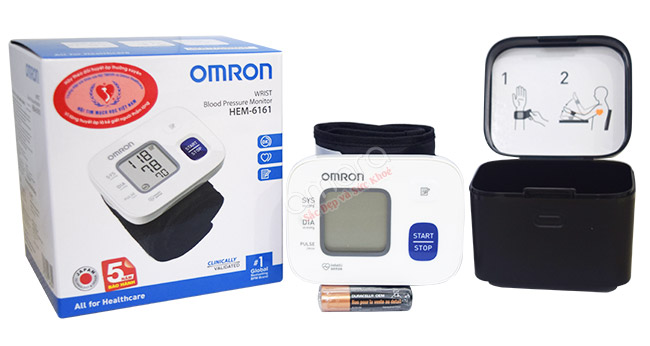 Máy đo huyết áp cổ tay omron hem 6161 mới