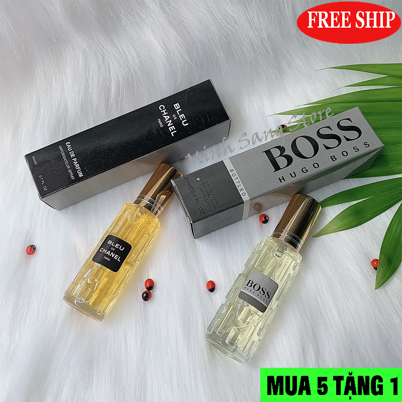 [HCM]Combo 2 chai nước hoa nam chiết Pháp 20ml Blue + hugo.bos
