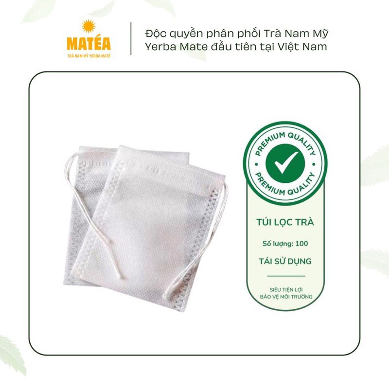 Túi lọc trà - túi lọc trà tái sử dụng - combo 100 túi