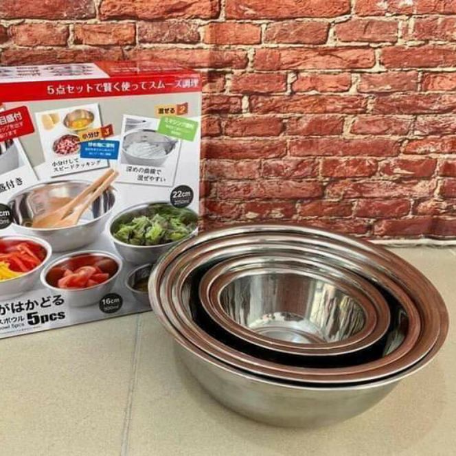 Bộ 5 tô Inox Nhật