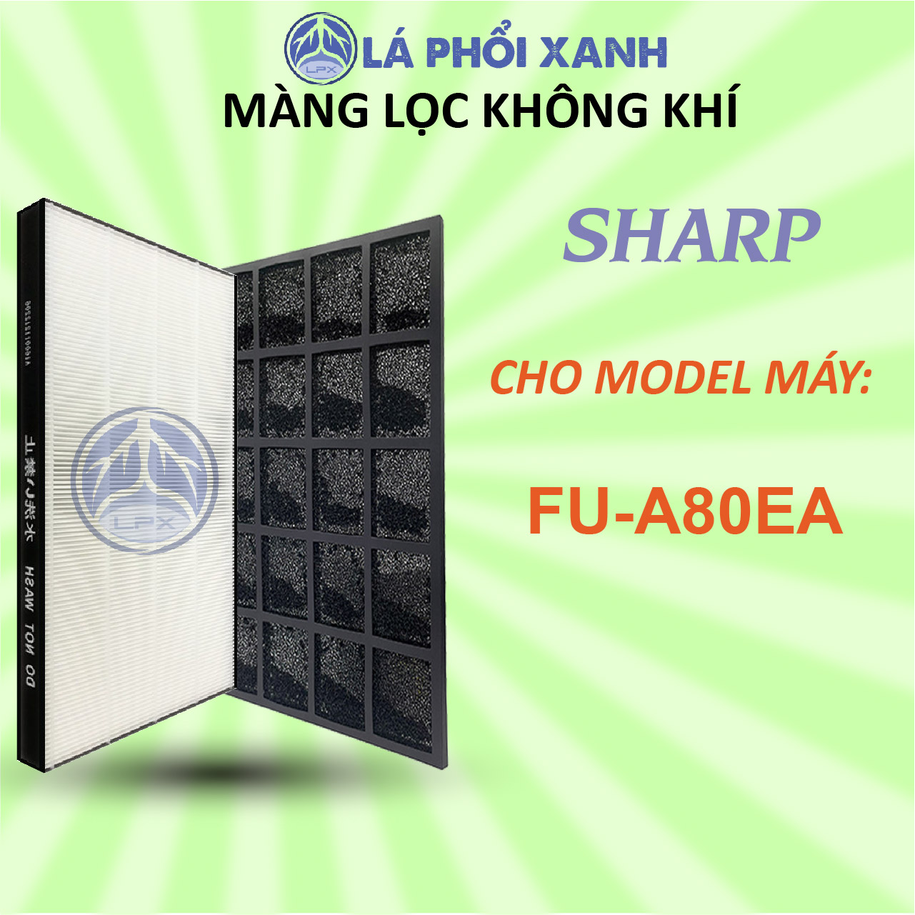 Màng lọc không khí sharp FU-A80EA, Màng lọc hepa sharp, Màng lọc than hoạt tính sharp