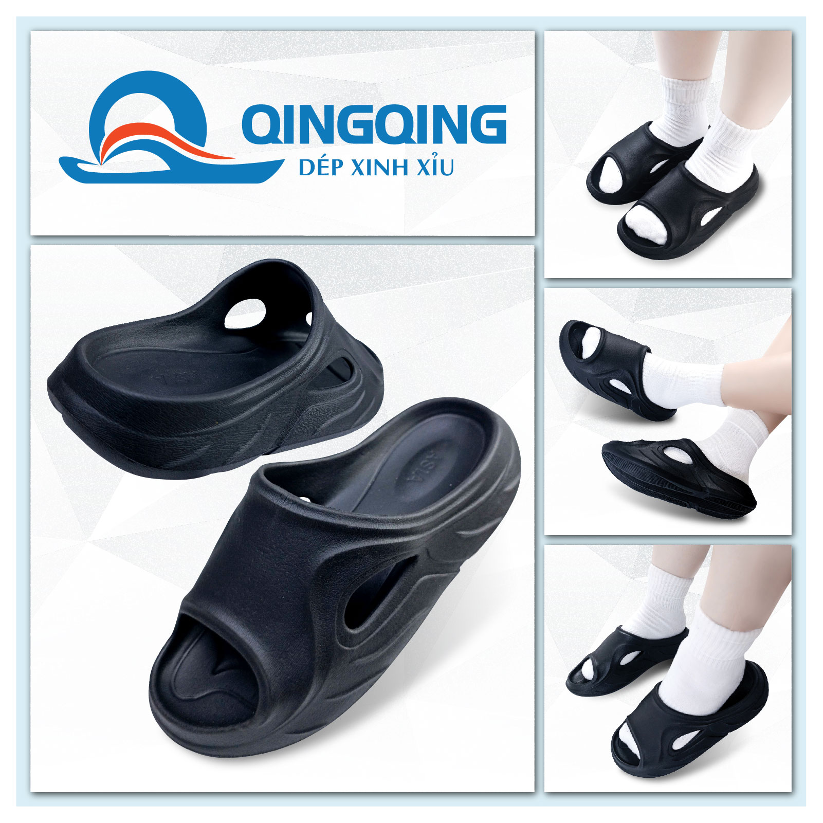  Dép Đúc Quai Ngang ASIA 3 Màu Nhựa EVA Đế Cao 3cm Size Chuẩn - Hàng Chính Hãng DME389 